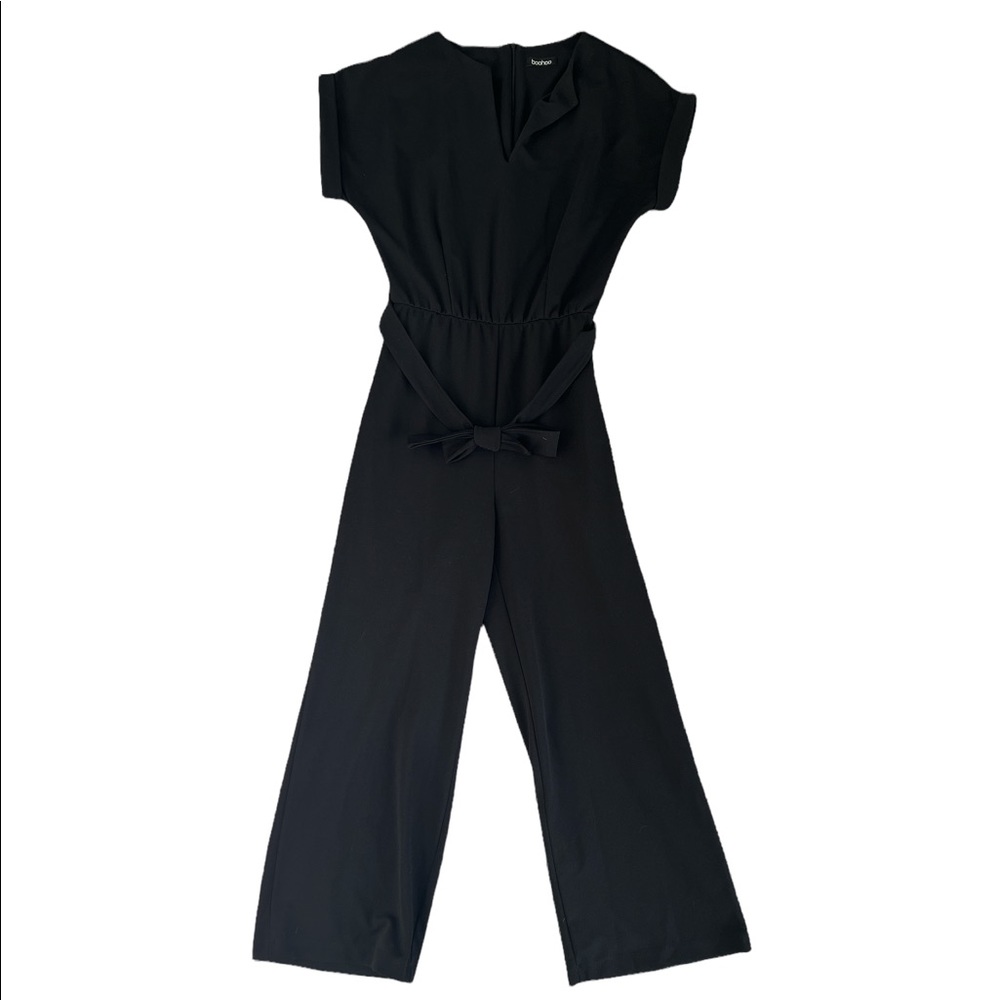 Black Cropped Jumpsuit
